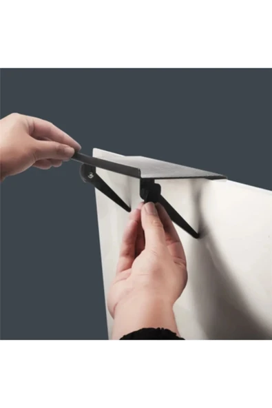 TİNEKE 30x12 Cm Katlanabilir Katlanabilir Televizyon TV Standı Ayarlanabilir Ekran Üstü Raf Portatif Eşya - 7