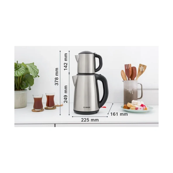 Bosch TTA5883 1800 W Çelik Demlikli Çay Makinesi - 6