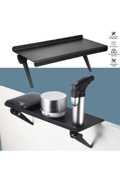 TİNEKE 30x12 Cm Katlanabilir Katlanabilir Televizyon TV Standı Ayarlanabilir Ekran Üstü Raf Portatif Eşya - 2