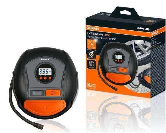 Unıversal Lastık Sisirme Kompresoru Dijital Gosterge Led İsikli 3,5 Dk Sisirme Suresi Ort - Osram Otı450