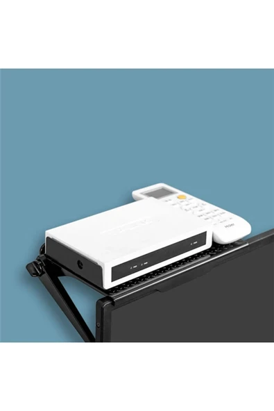 TİNEKE 30x12 Cm Katlanabilir Katlanabilir Televizyon TV Standı Ayarlanabilir Ekran Üstü Raf Portatif Eşya - 4