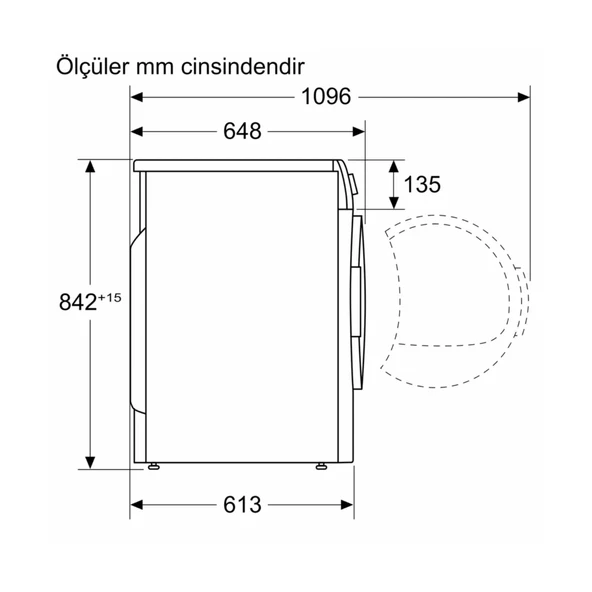 Bosch WQG244C1TR 9 kg Çamaşır Kurutma Makinesi - 3