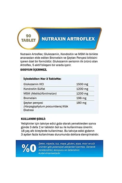 Nutraxin Artroflex 90 Tablet 2'li - Resim 2