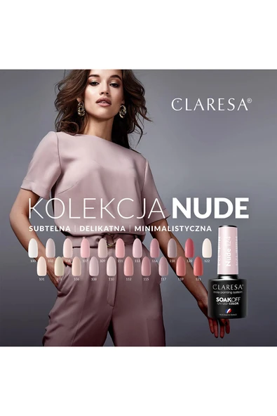 Claresa Kalıcı Oje Açık Pembe Nude 101 5g - Resim 2