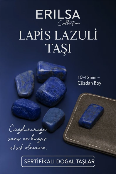 Sertifikalı Doğal Lapis Lazuli Taşı Kütle 10-15 mm – Bilgelik, Şans ve Huzur Taşı ürün görseli
