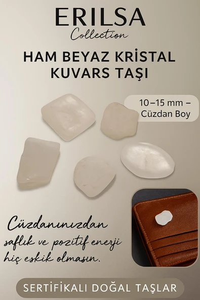 Sertifikalı Doğal Beyaz Ham Kristal Kuvars Taşı Kütle 10-15 mm – Saflık ve Pozitif Enerji ürün görseli
