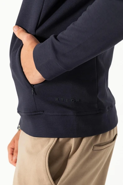 CEKMON Erkek Modern Tasarım Teknolojik Kumaş Süper Yumuşak Çift Fermuar Açılır Detaylı İnce Mont - 11