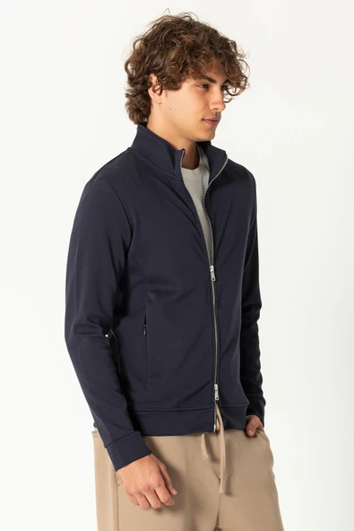 CEKMON Erkek Modern Tasarım Teknolojik Kumaş Süper Yumuşak Çift Fermuar Açılır Detaylı İnce Mont - 9