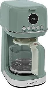 Berghoff Gem Retro Filtre Kahve Makinesi  900 W, 1,5 L Cam Demlik Mint Yeşil - Resim 2