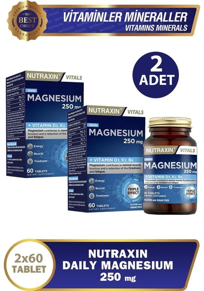 Nutraxin Magnesium Daily 60 Tablet 2 Adet - 1