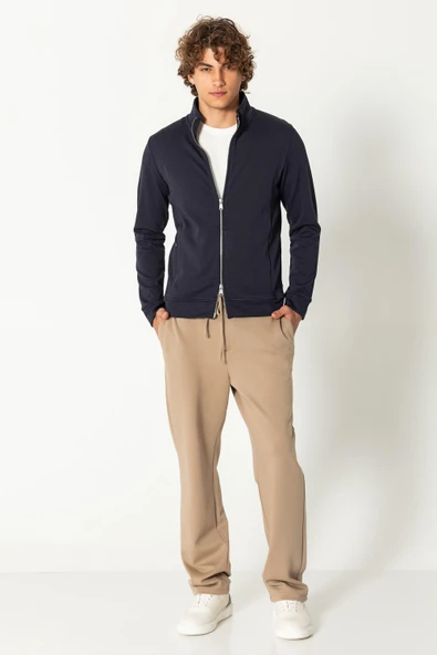 CEKMON Erkek Modern Tasarım Teknolojik Kumaş Süper Yumuşak Çift Fermuar Açılır Detaylı İnce Mont - 12