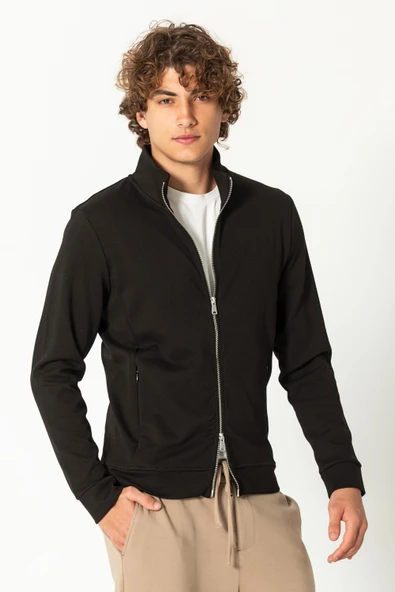 CEKMON Erkek Modern Tasarım Teknolojik Kumaş Süper Yumuşak Çift Fermuar Açılır Detaylı İnce Mont - 4