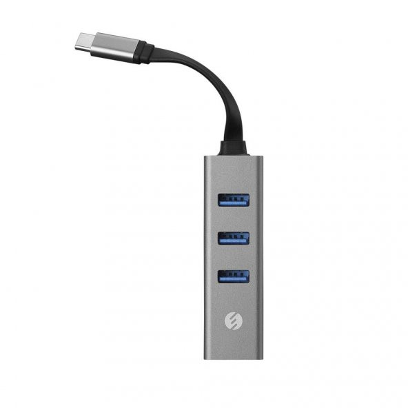 S-link Swapp SW-U3325 4 in 1 Gigabit 1000Mphs 3 Port USB 3.0 Ethernet Type C Hub Adaptör - 3