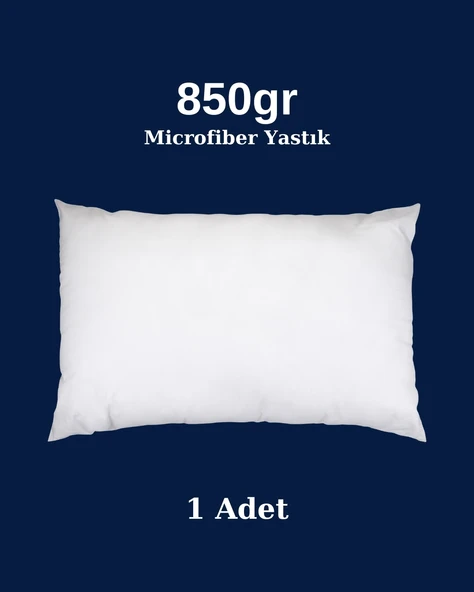 Microfiber Kumaş Yastık | Boncuk Silikon | Beyaz | 850gr | 50x70 - 1