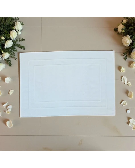 Vionte Banyo Ayak Havlusu | Beyaz | Otel Serisi | 320gr | 50x70 - 2