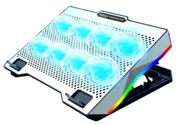 ZR S608 Rgb 8 Fan Metalik Laptop Suğutucu - 1