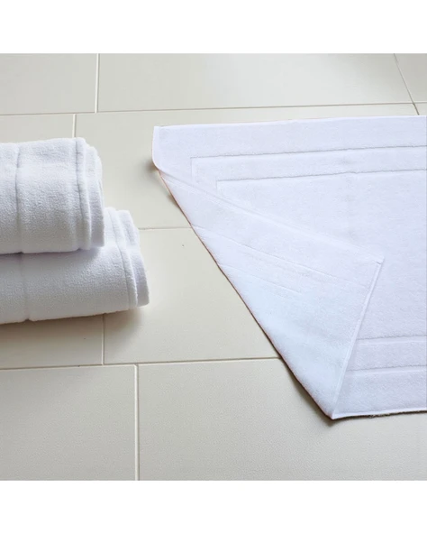 Vionte Banyo Ayak Havlusu | Beyaz | Otel Serisi | 320gr | 50x70 - 7