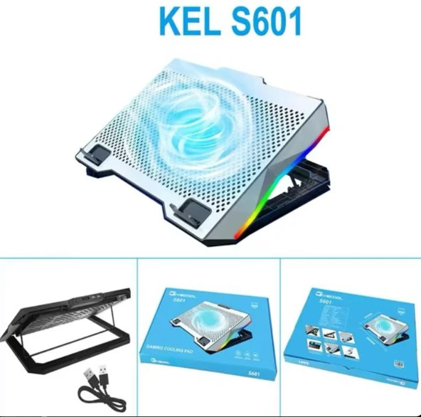 ZR924 S601 Tek Fanlı Rgb Metalik Laptop Soğutucu - 1