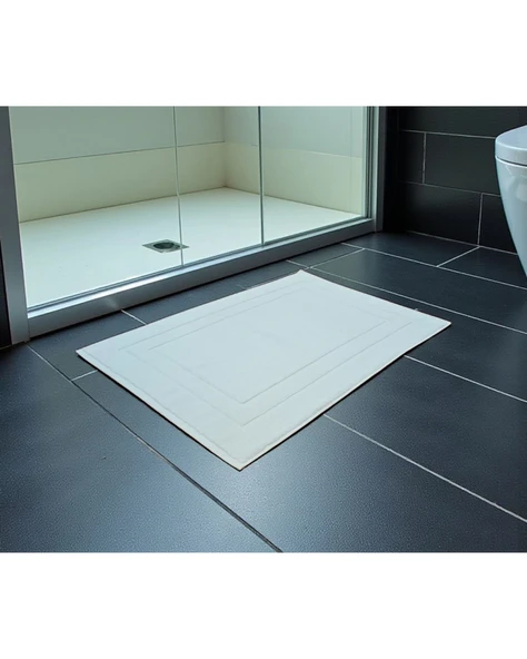 Vionte Banyo Ayak Havlusu | Beyaz | Otel Serisi | 320gr | 50x70 - 5