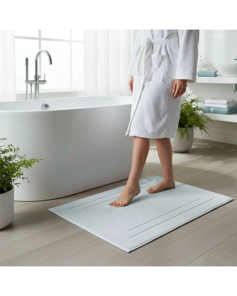 Vionte Banyo Ayak Havlusu | Beyaz | Otel Serisi | 320gr | 50x70 - 1