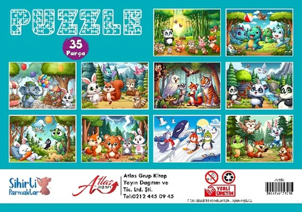 Puzzle 35 Parça 10 Çeşit 10’lu Paket ürün görseli