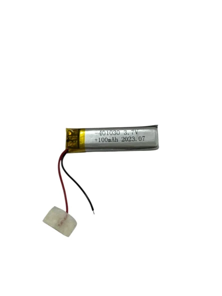 401030 3.7V 100 MAh Li-Polymer Pil Devreli/1.5A - 1