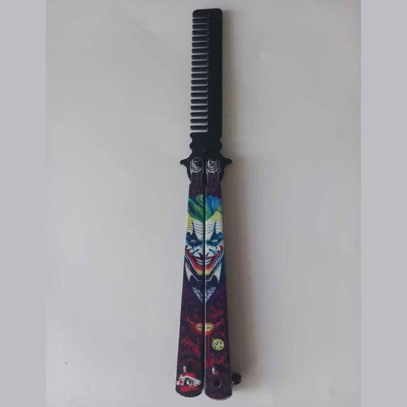 Metal 21 Cm Kelebek Tarak Joker Tasarımlı - 1