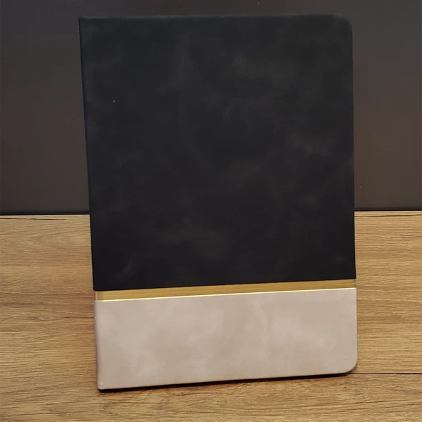 Siyah Çizgili Deri Defter - 1