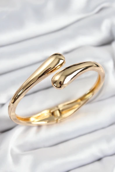Pirinç Sarmal Model Gold Renk Kadın Kelepçe - TJ-BB7567 - 1