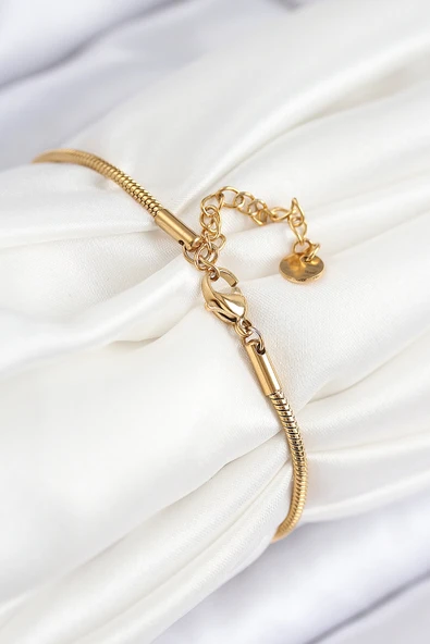 316L Çelik Göz Charm Model Gold Renk Kadın Bileklik - TJ-BB7843 - 2