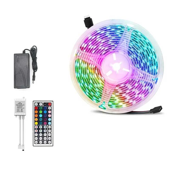 3 Çipli Led Strip WN-1144 5050 Smd Type RGB Kumandalı 5 Metre Şerit Led - 1