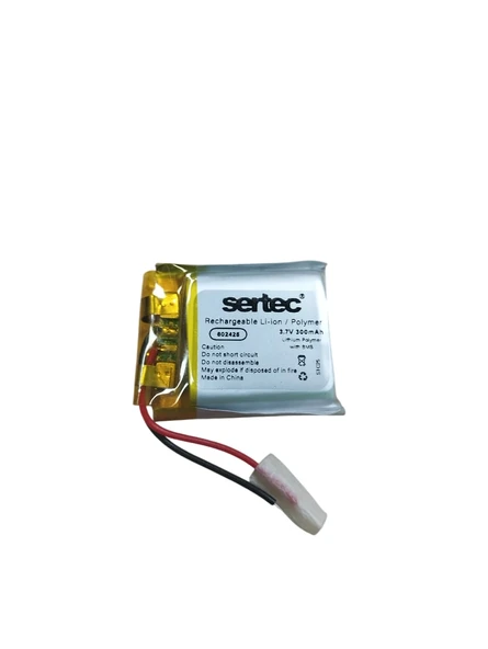 602425 3.7V 300mAh Li-Polymer Pil (Devreli/1.5A) - 1
