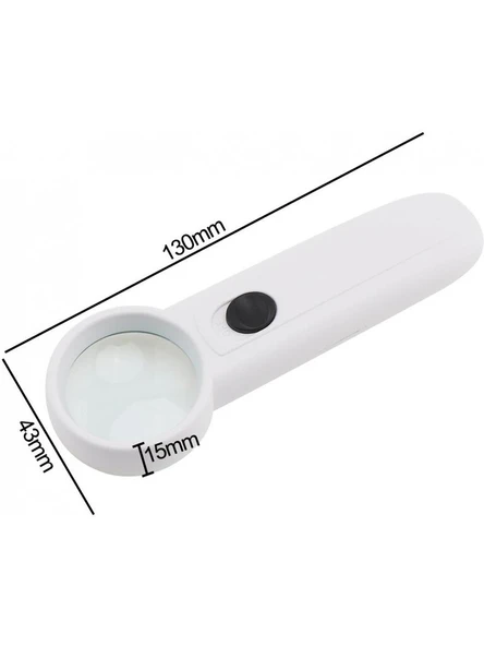 15X Çok Fonksiyonlu 2 Led Işıklı Taşınabilir El Büyüteç - 3