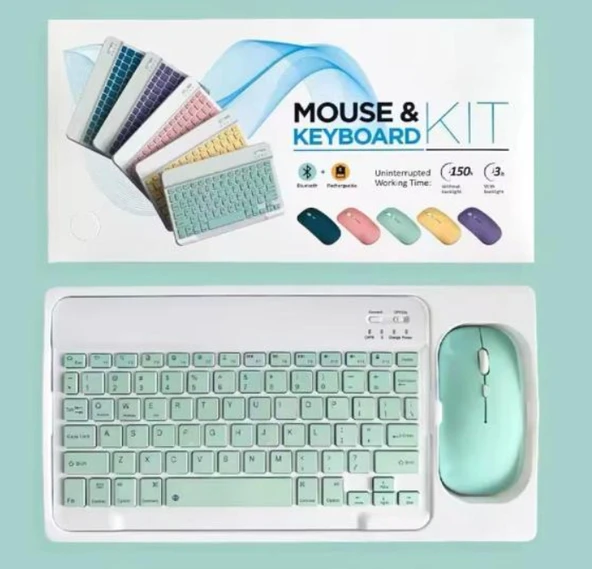 ZR20Km Yeşil Kablosuz Klavye Mouse Set - 1