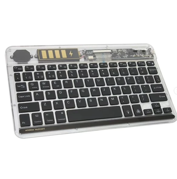 ZR612 Rgb Şeffaf Siyah Bluethooth Klavye - 1