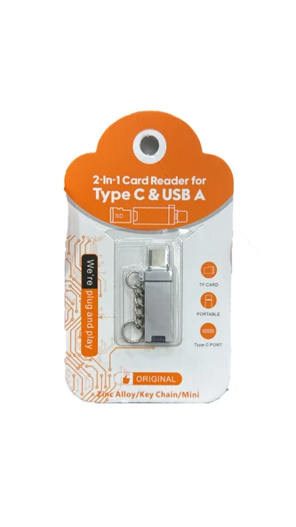 ZR967 Type-C Usb 2İn1 Card Reader - 1
