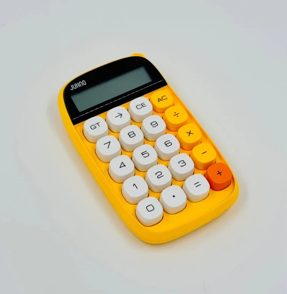 ZR734 Jn-660 Junno Sarı Hesap Makinesi - 1
