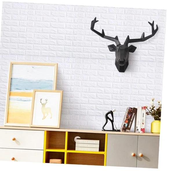 3D Tuğla Desenli Kendinden Yapışkanlı Duvar Paneli 58x38 cm - Resim 4