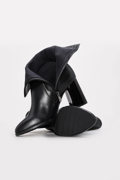 Hakiki Deri  Kadın Klasik Bot 264SZA687 - Resim 4