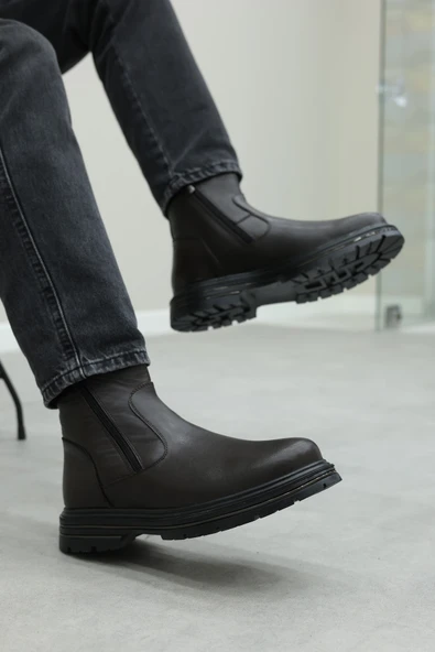 Hakiki Deri  Erkek Klasik Bot 214KMA255 - Resim 12