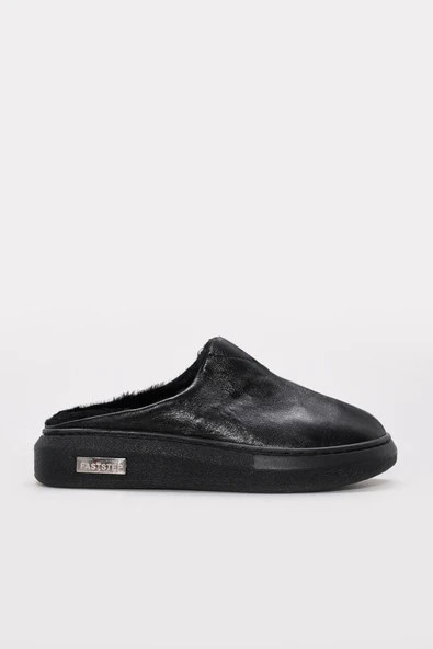 Hakiki Deri Kürklü  Kadın Ev Terlik 733ZA003 ürün görseli 1