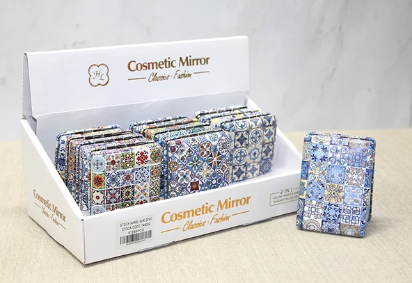 Taşlı El Aynası Dikdörtgen Kalın Model 3 ürün görseli