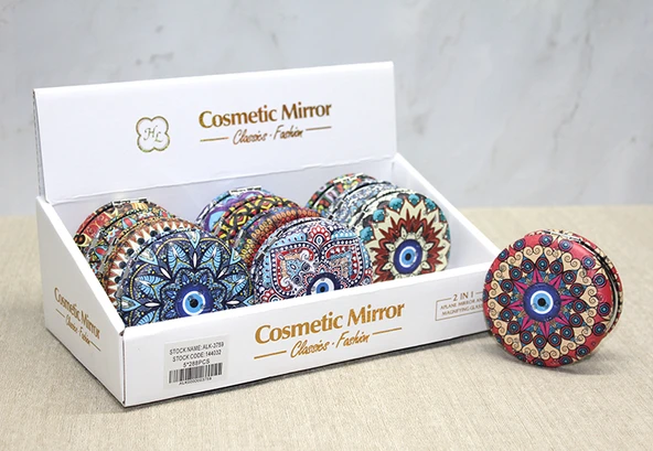 Taşlı Yuvarlak El Aynası Kalın Model 5 ürün görseli