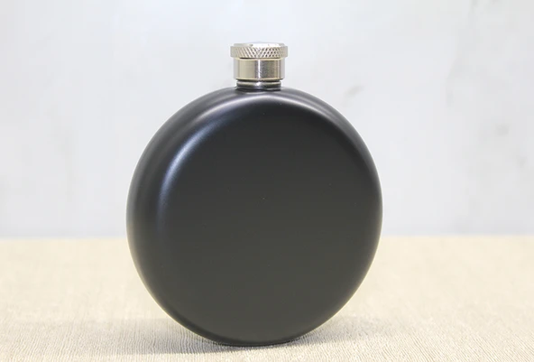 Yuvarlak Tekli Matara 5 Oz Siyah ürün görseli