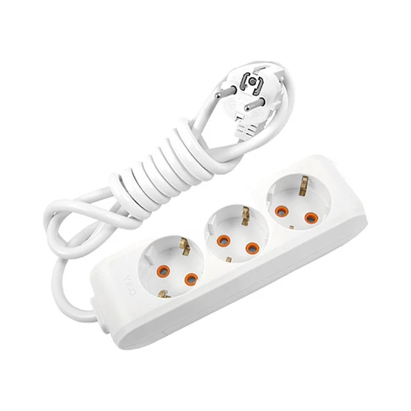 Viko Topraklı Korumalı Uzatma Kablosu Grup Priz 3'lü 2 m ürün görseli