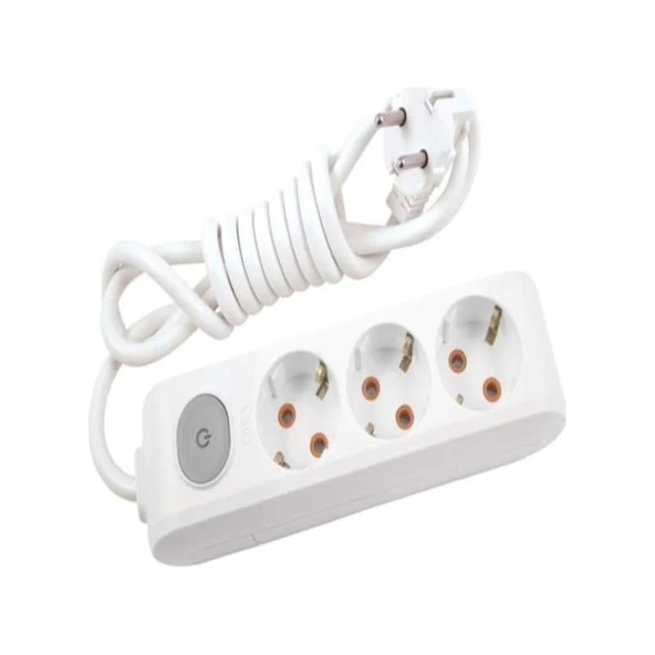 Viko Multi-Let VM33ANH 3lü 3mt Topraklı Anahtarlı Grup Priz 90117303 ürün görseli