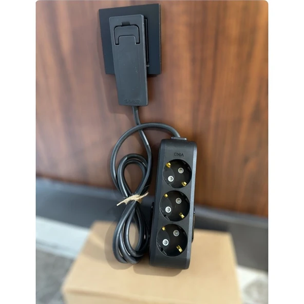 Viko : 3,lü (3m)İnce Fişli Uzatma Kablosu, Dar Alanlarda Pratik Çözüm. ürün görseli