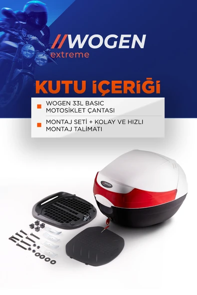 WG33 BASİC ARKA ÇANTA (BEYAZ) + KARBON DİZLİK HEDİYE - 4