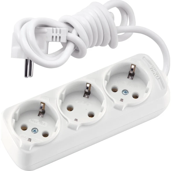 Viko Grup Prız Leylak 3 Lu Topraklı 3Mt ürün görseli