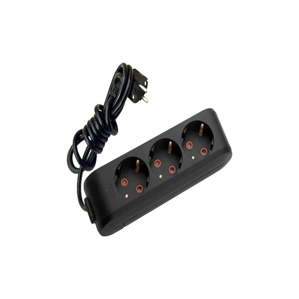 Viko Siyah Üçlü Topraklı 1 Metre ürün görseli